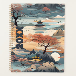 Korean Landscape Planner in Orange and Teal
