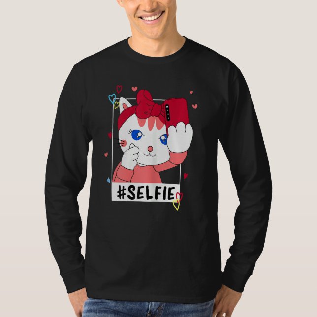 Korean Love Cute Cat T-Shirt (Front)