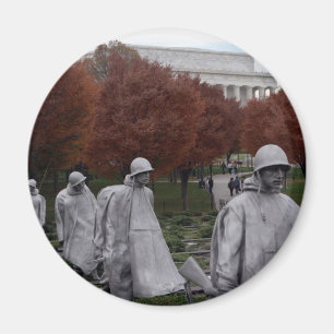 Korean Memorial and Lincoln Memorial Fall Magnet