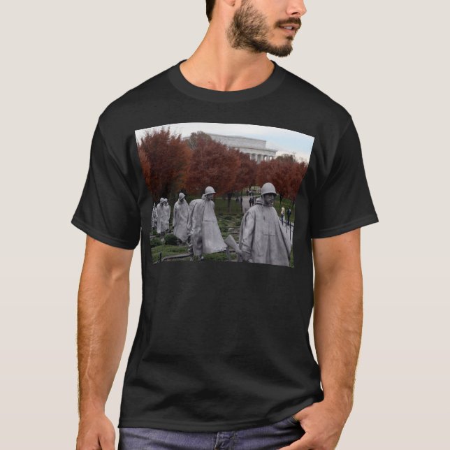 Korean Memorial and Lincoln Memorial Fall T-Shirt (Front)