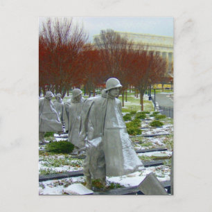 korean memorial soldiers postcard