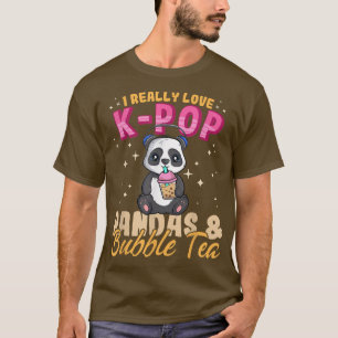 Korean Milk Anime I really love K-Pop Music Bubble T-Shirt