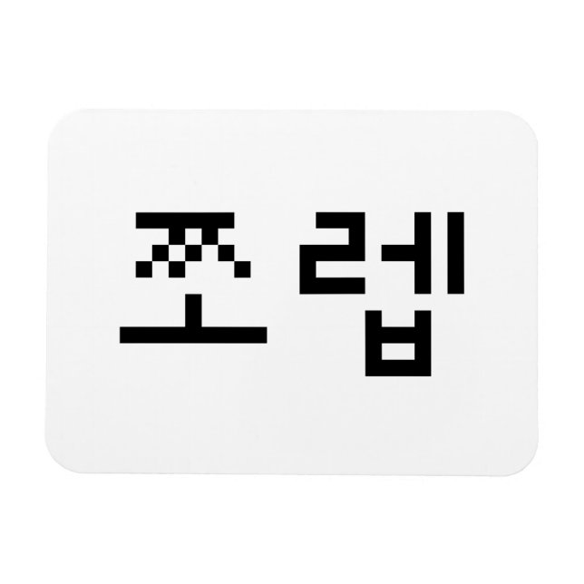 Korean Newb 쪼렙 Jjoleb | Hangul Language Magnet (Horizontal)