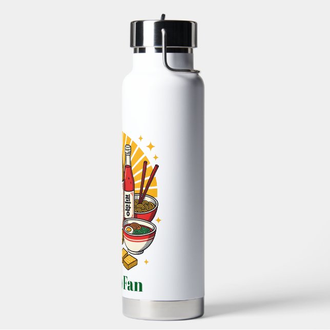 Korean Pop Culture Chest Print Water Bottle (Left)