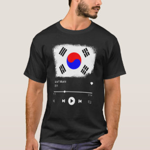 Korean Pop Kpop K Pop Music Player Korean Flag T-Shirt