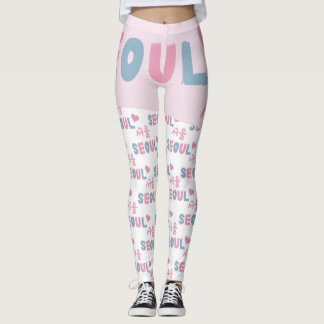 Korean Seoul love hangeul typography custom colour Leggings