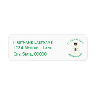 Korean (South) Angel Christmas Flag Personalised