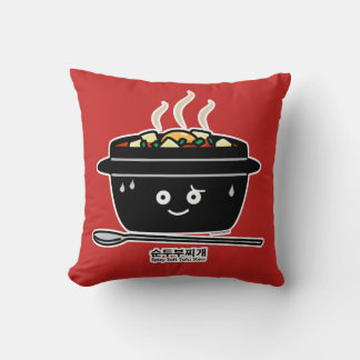 Korean Spicy soft Tofu Stew soup jjigae hot egg Cushion