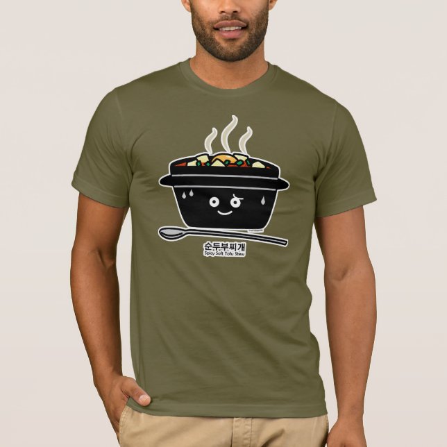 Korean Spicy soft Tofu Stew soup jjigae hot egg T-Shirt (Front)