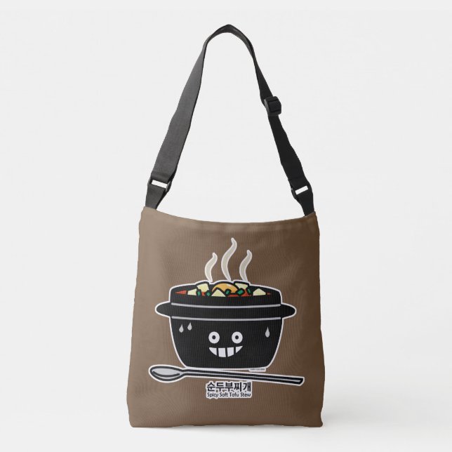 Korean Spicy soft Tofu Stew soup Sundubu jjigae Crossbody Bag (Front)