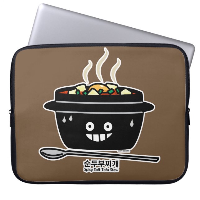 Korean Spicy soft Tofu Stew soup Sundubu jjigae Laptop Sleeve (Front)