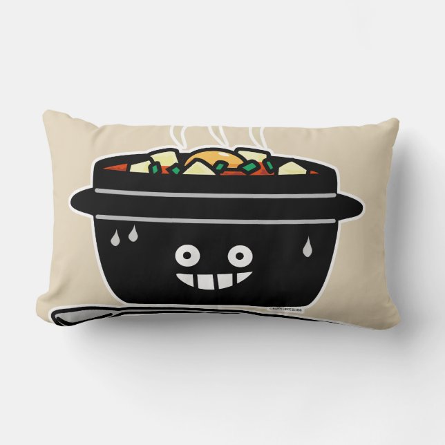 Korean Spicy soft Tofu Stew soup Sundubu jjigae Lumbar Cushion (Front)