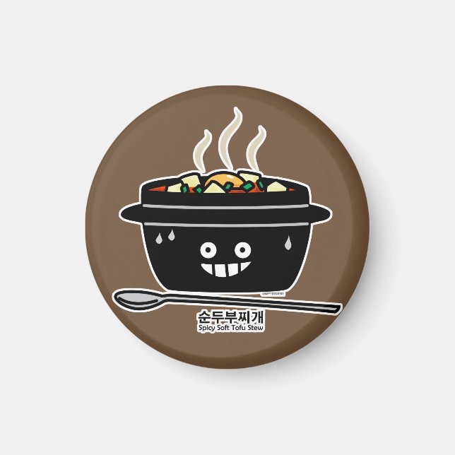 Korean Spicy soft Tofu Stew soup Sundubu jjigae Magnet (Front)