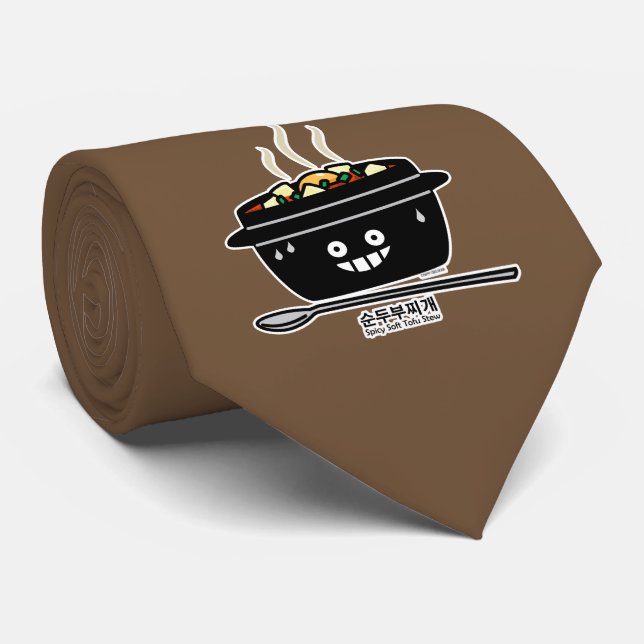 Korean Spicy soft Tofu Stew soup Sundubu jjigae Tie (Rolled)