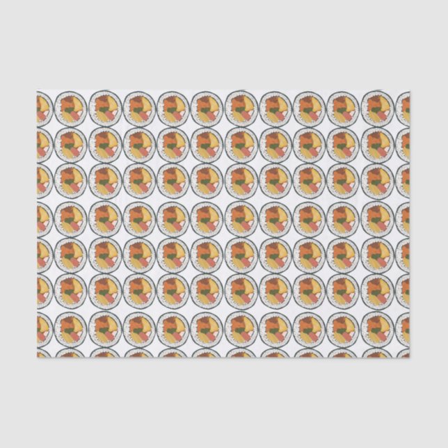 Korean Sushi Gimbap Kimbap Pattern Tissue Paper (Front)