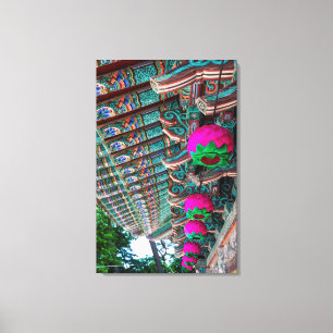 Korean Temple Roof Detail Canvas Print