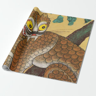 Korean Ugly Tiger Folk Minhwa Wrapping Paper