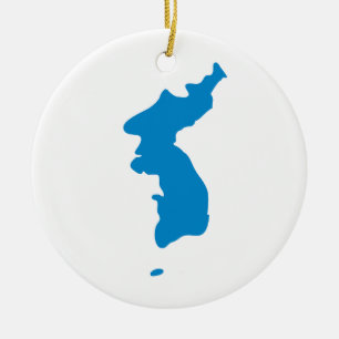 Korean Unification Flag Ceramic Tree Decoration