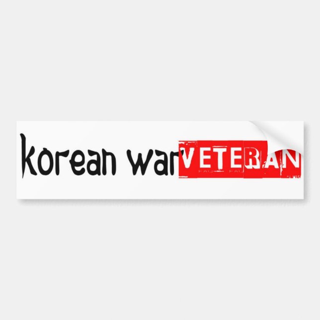 korean war bumpersticker bumper sticker (Front)