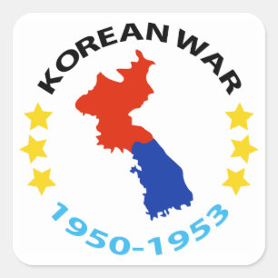 KOREAN WAR DATE SQUARE STICKER