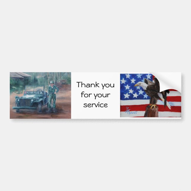 Korean War Hero Bumper Sticker (Front)