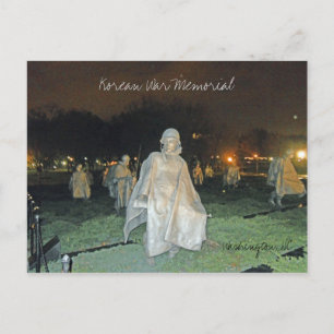 Korean War Memorial at Night Washington DC 002 Postcard