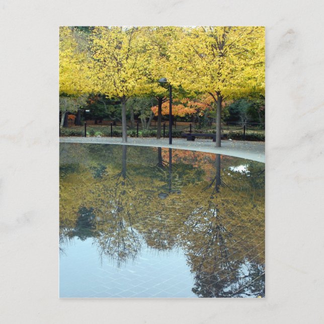 Korean War Memorial in Fall Postcard (Front)