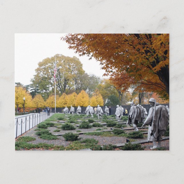 Korean War Memorial veterans Postcard (Front)