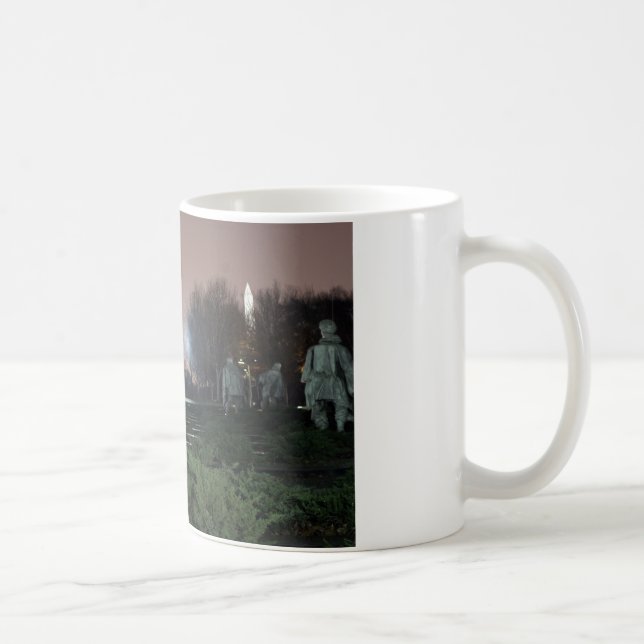 Korean War Memorial Washington Monument night Coffee Mug (Right)