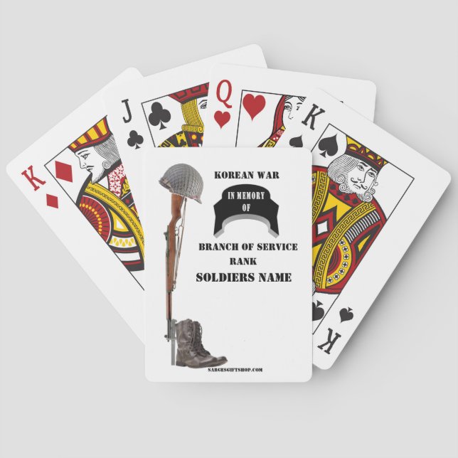 KOREAN WAR MEMORIUM PLAYING CARDS (Back)