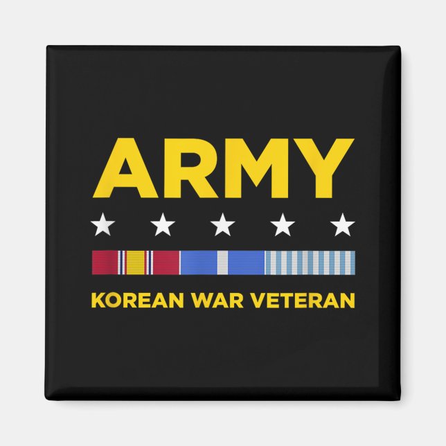 Korean War Veteran Shirt_ Army  Magnet (Front)