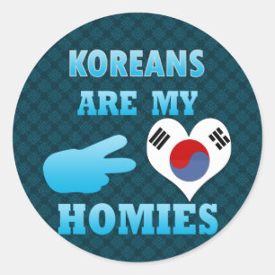 Koreans are my Homies Classic Round Sticker