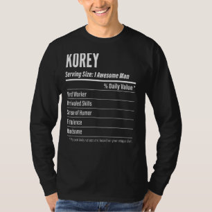 Korey Serving Size Nutrition Label Calories T-Shirt