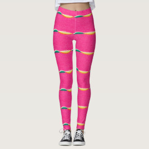 KORIN JAPANESE PATTERNS PRINTED LEGGINGS IN PINK