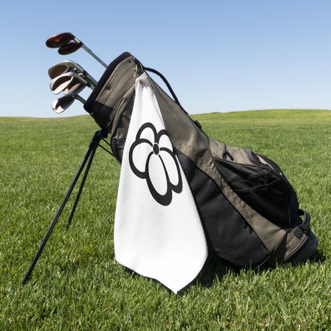 Korin-style shadowed ivy golf towel (Green)