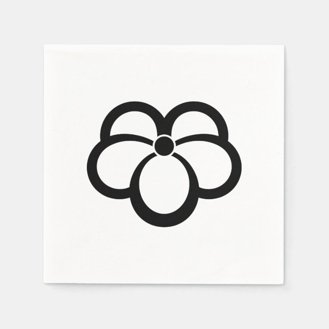 Korin-style shadowed ivy napkin (Front)