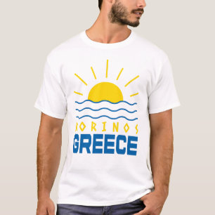 Korinos Greece Sunshine And Sea Men's White T-Shirt