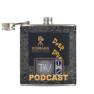 Korman Productions Deep Dive TV Podcast Hip Flask