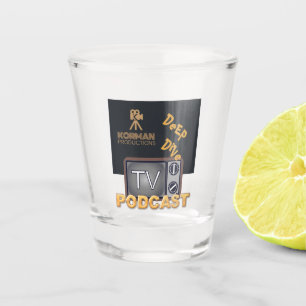 Korman Productions Deep Dive TV Podcast Shot Glass