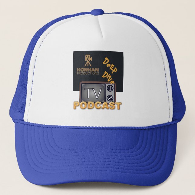 Korman Productions Deep Dive TV Podcast  Trucker Hat (Front)