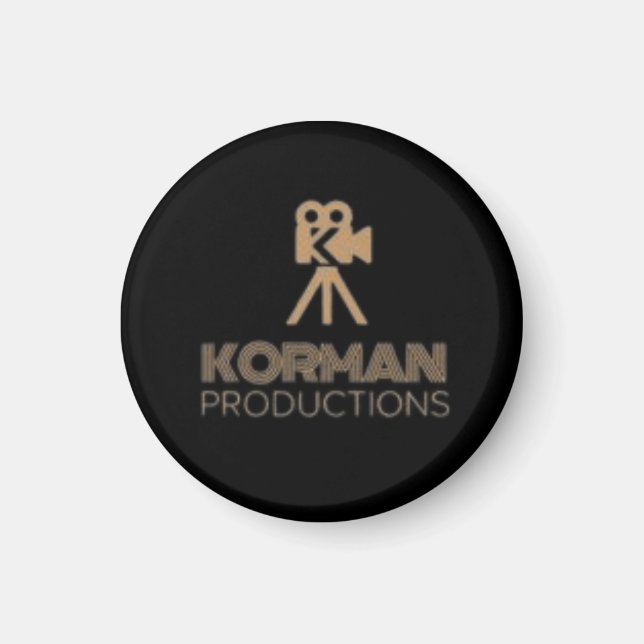 Korman Productions YouTube Channel Logo Round Magnet (Front)