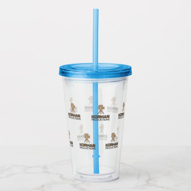 Korman Productions YouTube Channel Logo Tiled Acrylic Tumbler (Front)