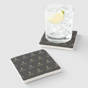 Korman Productions YouTube Channel Logo Tiled Stone Coaster