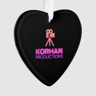 Korman Productions YouTube Channel Pink Logo Ornament