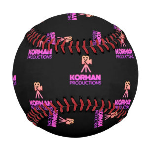 Korman Productions YouTube Channel Pink Logo Tiled Baseball