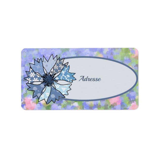 Kornblume  Adressaufkleber Label (Front)