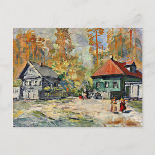 Korovin - Autumn in a Russian Village Postcard