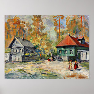 Korovin - Autumn in a Russian Village Poster