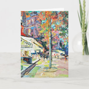 Korovin - Parisian Street Scene Card