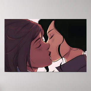 Korrasami Kiss   Korra and Asami Sato   Poster